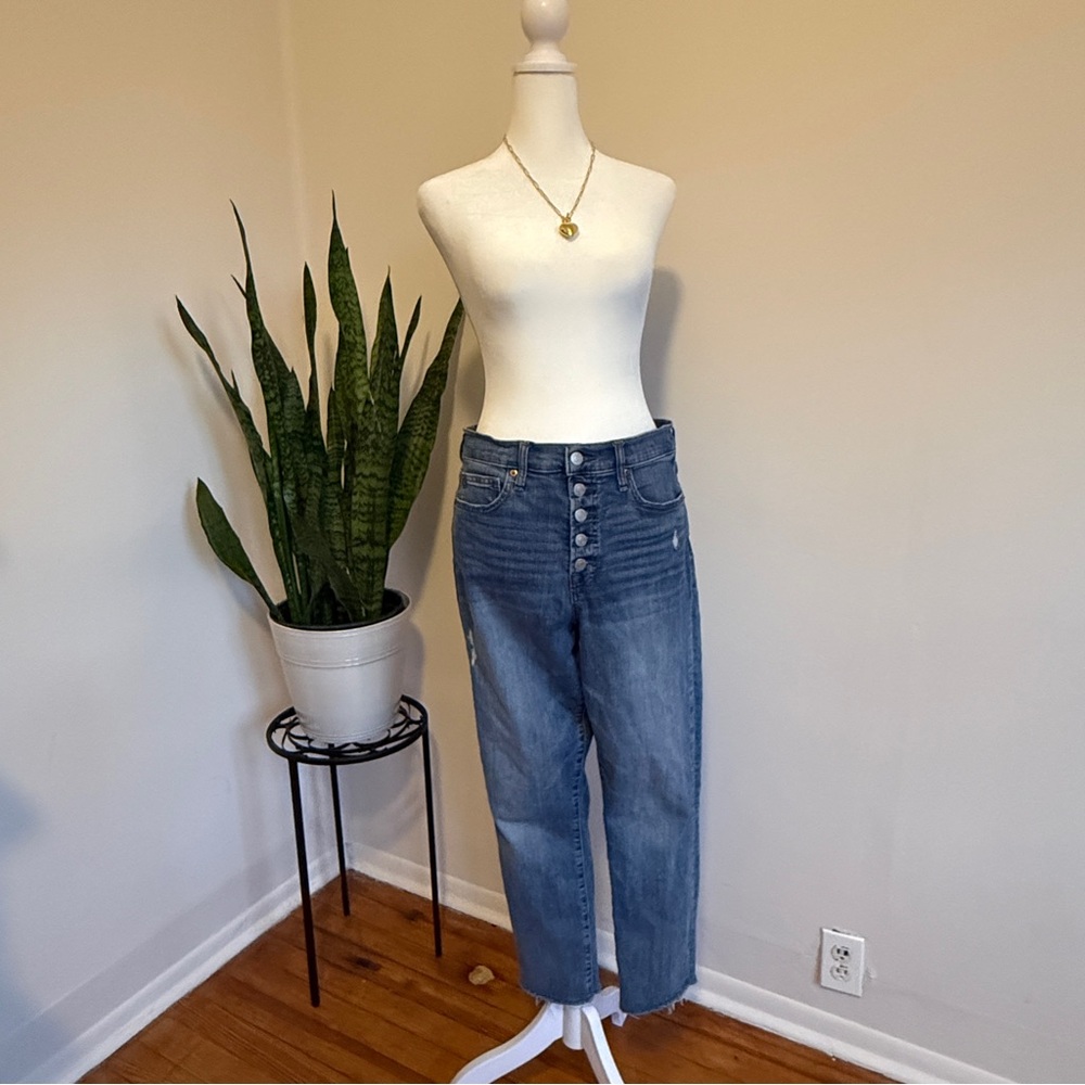 GAP | True Skinny Medium Wash Jeans, Slightly Distressed